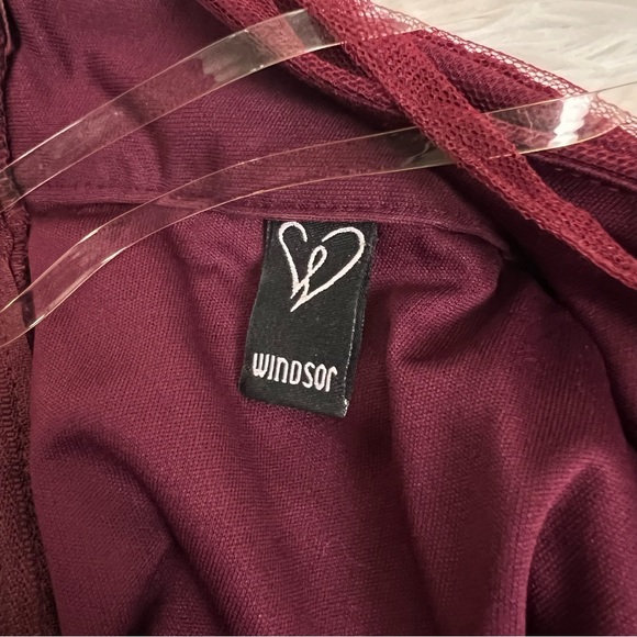 Morgan Formal Flocked Velvet Dress Size Small - Picture 7 of 11